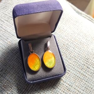 Vintage KC Enamel Earrings
